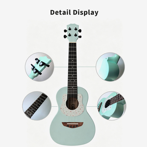 Ukelele de Concierto de 23 Pulgadas, Color Verde Menta Mate, Tapa Sólida, 4 Cuerdas, para Principiantes, Adultos y Estudiantes, con Kit Completo de Accesorios OEM - Product Image 2