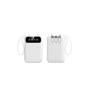 <b>Mini</b> Custom Logo Colorful Powerbank Lanyard Flashlight Portable Battery Charger Travel Power Bank 20000mah Comes with 4 <b>Cables</b> - Product Image 3