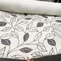 Stock de tissus de rideaux imprimés de luxe 100% Polyester pour hôtel et bureau