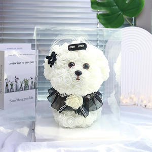 Offerta Speciale: Fiore Eterno Multicolore Romantico a Lunga Durata, Bichon Frise con Scatola, <span class=keywords><strong>Serie</strong></span> di Fiori Artificiali per Anniversario - Product Image 3