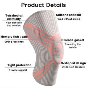 <span class=keywords><strong>Genouillère</strong></span> de sport pour la course à pied et l'entraînement, en silicone, à ressort, souple, respirante, pour hommes, femmes et enfants, protection du genou - Product Image 2
