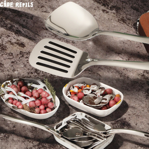 Ustensile de cuisine à pois noirs blancs de qualité alimentaire spatule en silicone antiadhésive pelle à steak pour la cuisine à domicile - Product Image 3