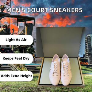 Chaussures de sport légères à lacets pour hommes, rehaussantes, avec empeigne en PU imperméable, pour la marche et la conduite, collection Printemps - Product Image 2