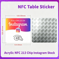 Carte de commentaires NFC pour clients professionnels, puce NFC213, panneau Google Review Tap avec code QR, plaque de table en acrylique