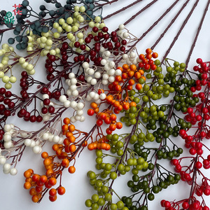 Branches artificielles de houx haut de gamme, 6,9 pouces, pliables, en soie, pour décoration intérieure, ornement de Noël - Product Image 1