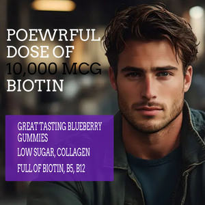 Gomitas de arándanos de alta potencia, suplemento para mejorar la barba, gomitas para Barba rápida, bajas en azúcar para todas las edades - Product Image 5