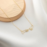 Collier Renaissance en acier inoxydable plaqué or 18 carats, sans ternissement, bijoux faits à la main, création de l'Adam, vente en gros
