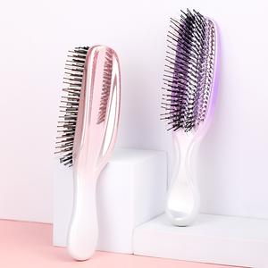 2025 double poils en nylon démêlant <span class=keywords><strong>brosse</strong></span> à <span class=keywords><strong>cheveux</strong></span> pour femmes sec et humide galvanoplastie pagaie démêlant hommes shampooing masseur cuir chevelu - Product Image 4