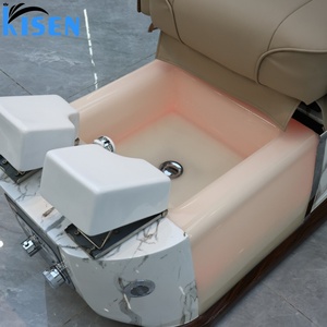 KISEN - Équipement de salon de manucure haut de gamme en bois - Chaises de pédicure électriques inclinables - Chaise de spa de luxe avec lavabo - Product Image 5