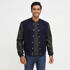 2025 Latest Design Seamless Varsity <b>Jacket</b> Sustainable Bomber <b>Jacket</b> Letterman College Plus Size <b>Baseball</b> Varsity <b>Jackets</b> ODM - Product Image 1
