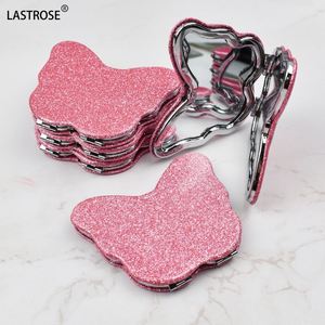 Cute butterfly Double-sided Folding <b>Mirror</b> Mini Portable <b>Makeup</b> <b>Mirror</b> PU Leather 2x Magnification Wholesale <b>Mirrors</b> - Product Image 5