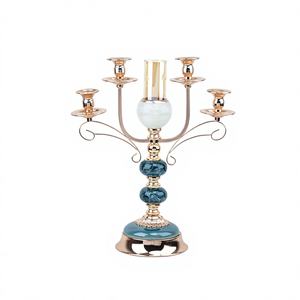 Candelabros Decorativos de Latón Retro Hechos a Mano, Ecológicos, en Color Plata y Dorado, para Velas de Pilar, Decoración para Bodas y Hogar - Product Image 1