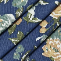 Tissu sergé imprimé personnalisé 260 GSM rigide anti-plis 98% coton 2% élasthanne pour textiles de maison et vêtements - Pantalons, manteaux, etc.