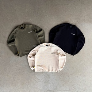 Sudaderas Personalizadas de Cuello Redondo, Lisas, de Manga Larga, Estilo Waffle, Extra Grandes, de Algodón 100%, Tejido Waffle de Alta Calidad - Product Image 1