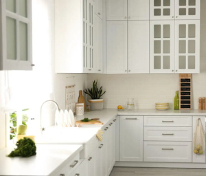 Vermonhouzz – Quincaillerie de cuisine entièrement blanche sur mesure, axée sur l'hygiène, et <span class=keywords><strong>hotte</strong></span> de cuisine en bois pour projets de villas et d'hôtels - Product Image 2
