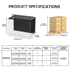 Yee Fabriek Groothandel 20 Gallon Aquarium Ultra Helder Glas Desktop Aquarium Met Aquarium Pomp En Licht - Product Image 3