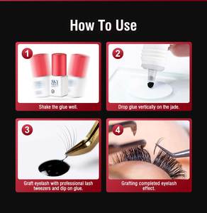 Pegamento para Extensiones de Pestañas Super Sky Glue Red Cap de Corea, Hipoalergénico, Sin Alcohol, Sin Hidroquinona, Pegamento Sky S+ - Product Image 3