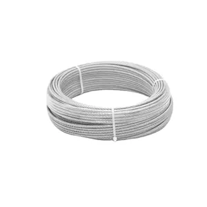 Cable de acero inoxidable para barandilla de cubierta, cuerda de alambre de 500FT, 1000 FT, 1/8 ", 3/16", 1/4 ", 1X19, 7x7, 7X19, T316