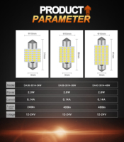 Auto-Innenraum Deckenleuchte C5W Soffitten-LED-Lampen 31mm 36mm 41mm 3014 SMD 12V 24V 6000K 6500K Weiße Lampe