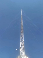 Tour de prévisions météorologiques en acier à angle autoportant pour la mesure de la vitesse du vent