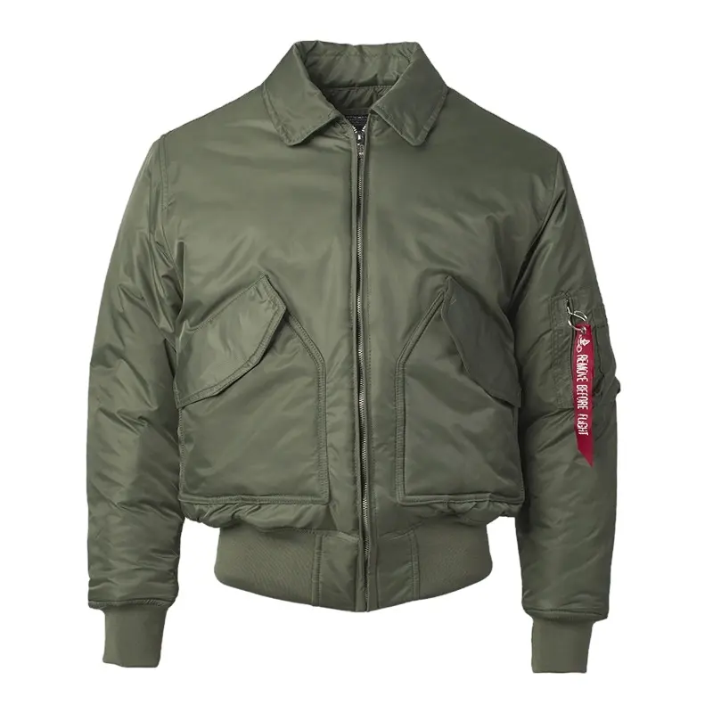 Air Bomber Jacke beliebte Logo Blazer Jacke in großen neuen Herbst/Winter Trenchcoat Pilot grüne Uniform