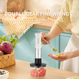 Procesador de alimentos portátil 6 en 1, licuadora eléctrica, máquina para preparar comida para bebés, portátil, de alta eficiencia, sin BPA, menos de 1 litro, color blanco marfil - Product Image 2