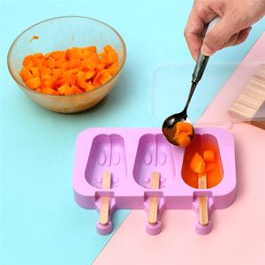 แม่พิมพ์ไอศกรีมซิลิโคนแบบใหม่,พิมพ์ทำไอติมแม่พิมพ์ทำไอศครีมแท่งทำไอศกรีมหวานเย็นแบบโฮมเมดแม่พิมพ์น่ารักพร้อมฝาปิด - Product Image 3