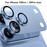 Protection d'objectif d'appareil photo en verre trempé monobloc en métal mat, protection intégrale 3D, film pour iPhone 18 Pro / 18 Pro Max