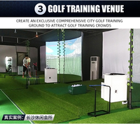 Simulador de golf para interiores PGM P6 china, proyector de cámara 4K, sistema coreano, simulador virtual de golf para práctica de entrenamiento en casa