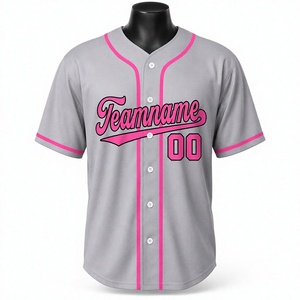 Maillot de baseball à six boutons, marque privée, effet délavé, pour les détaillants de vêtements de sport - Product Image 1