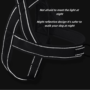 Arnês Do Cão Personalizado com Reflective Nylon Acoplado Acoplado Anti-Strain para Médios e <span class=keywords><strong>Extra</strong></span> Grandes Gatos Pet Leash - Product Image 6
