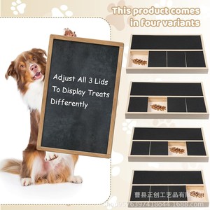 Planche à gratter en bois pour la coupe des ongles de chien, station d'alimentation multi-compartiments pour friandises, outil de toilettage pour animaux de compagnie - Product Image 4