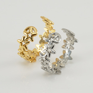 Zogxin Star <b>Adjustable</b> <b>Ring</b> Gold Silver Color Fashion Jewelry Women's Gift - Product Image 3
