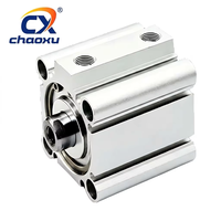 Cylindre pneumatique fin en alliage d'aluminium série CQ2B, double action, tige de piston en acier inoxydable, alésage 12-80 mm, course 5-100 mm