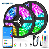 Bande lumineuse LED RGBIC WS2812B à changement de couleur avec télécommande pour éclairage domestique et rétroéclairage TV