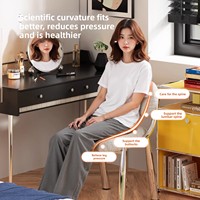 Chaise de salle à manger moderne de style Bauhaus, en métal, de luxe léger italien, de style français, avec dossier confortable, vente directe d'usine