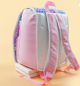 Vente chaude Personnalisé Arc-En-Bulle Anti-Stress Silicone Push Pop Flip-Open Sac À Dos <span class=keywords><strong>Cartable</strong></span> avec Des Caractéristiques Anti-Stress - Product Image 4