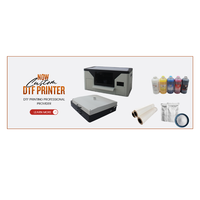 Panel Kontrol Cerdas Qinyu XP600 Lebar Cetak 33cm Printer Inkjet DTF Pengocok Bubuk Tinta Berbasis Air untuk Pencetakan Kaos Baru