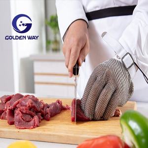 Guantes de seguridad de acero de carnicero de malla metálica de acero inoxidable baratos de grado alimenticio 5 para carnicero anticorte usando - Product Image 5