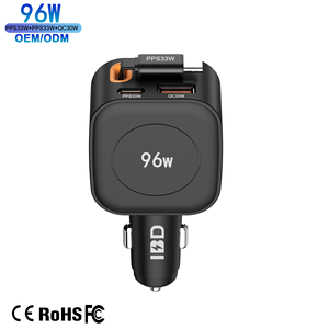 Автомобильное зарядное устройство с выдвижным кабелем, 96 Вт - Product Image 6