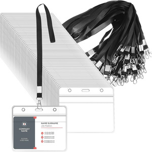 Black <b>lanyard</b> lobster hook, 1.5cm, for exhibition work badges, student ID cards, and name tags. - Product Image 2