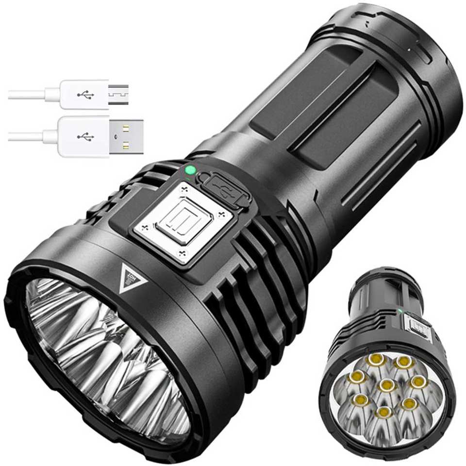 High Power 18650 Super Krachtige Zaklamp Outdoor Lighting Torch Usb Oplaadbare Waterdichte Lamp Ultra Heldere Lantaarn