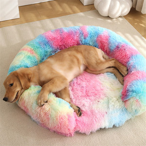 Soft <span class=keywords><strong>Plush</strong></span> Pet Sofá-cama Almofada Várias Cores Clássico Ninho Quente para Cães e Gatos Elegante Animal Kennel Pet Supplies - Product Image 4