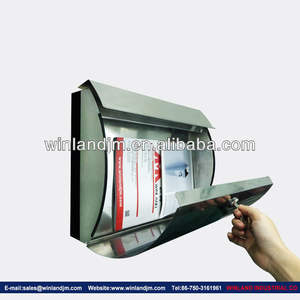 Boîte aux lettres extérieure traditionnelle en métal avec porte-journal Caractéristiques de sécurité étanches pour bureau à domicile ou appartement - Product Image 6