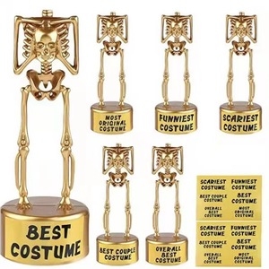 Trophée Squelette en Plastique pour Halloween – Décoration Amusante pour Concours de Costumes, Fêtes d'Halloween et Maisons Hantées - Product Image 1