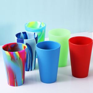 Unbreakable Silicone Pint Glasses Food Grade Drinking <b>Cup</b> <b>Reusable</b> Silicone Tumblers Silicon Water <b>Cups</b> - Product Image 2