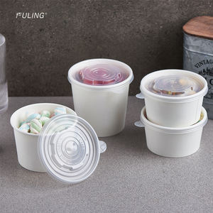 FULINGWholesale Disposable <strong>Paper</strong> <strong>Cup</strong>, Take Out Kraft <strong>Paper</strong> Food Container, Eco Friendly <strong>Paper</strong> Salad Bowl With Lids - Product Image 1