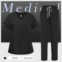 Nouvel ensemble d'uniformes chirurgicaux durables de haute qualité, tenue médicale, haut à col en V avec poches et pantalon, combinaison de travail pour infirmière et médecin