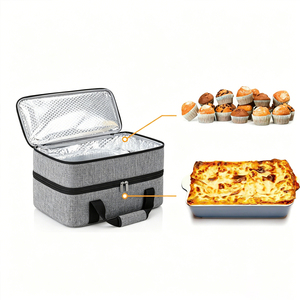 <span class=keywords><strong>Bolsa</strong></span> <span class=keywords><strong>Térmica</strong></span> para Transportar Alimentos, Aislada, <span class=keywords><strong>de</strong></span> Doble Capa, para Comida Caliente/Fría, Portátil, Resistente al <span class=keywords><strong>Agua</strong></span>, Reutilizable, para Lasaña, Pizza - Product Image 2