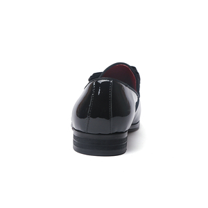 De zapatos de cuero de punta estrecha de encaje con lazo boda fiesta resbalón en <span class=keywords><strong>mocasines</strong></span> para hombres - Product Image 6